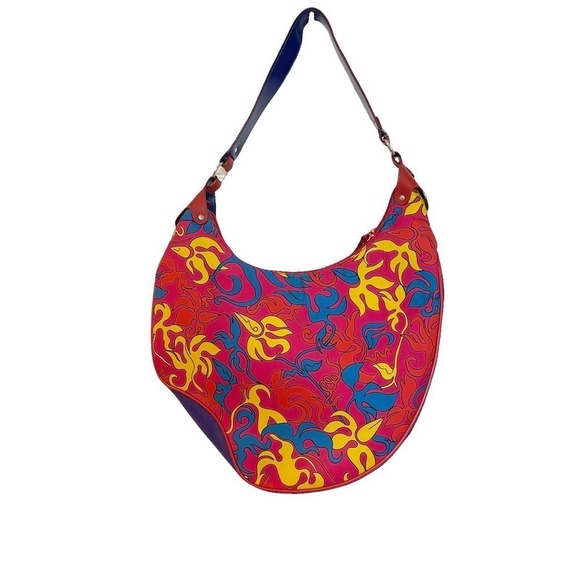 Piero Guidi Lineabold Angeli Del Nostro Tempo Pink Hobo Medium Bag Made In ITaly - Picture 6 of 12